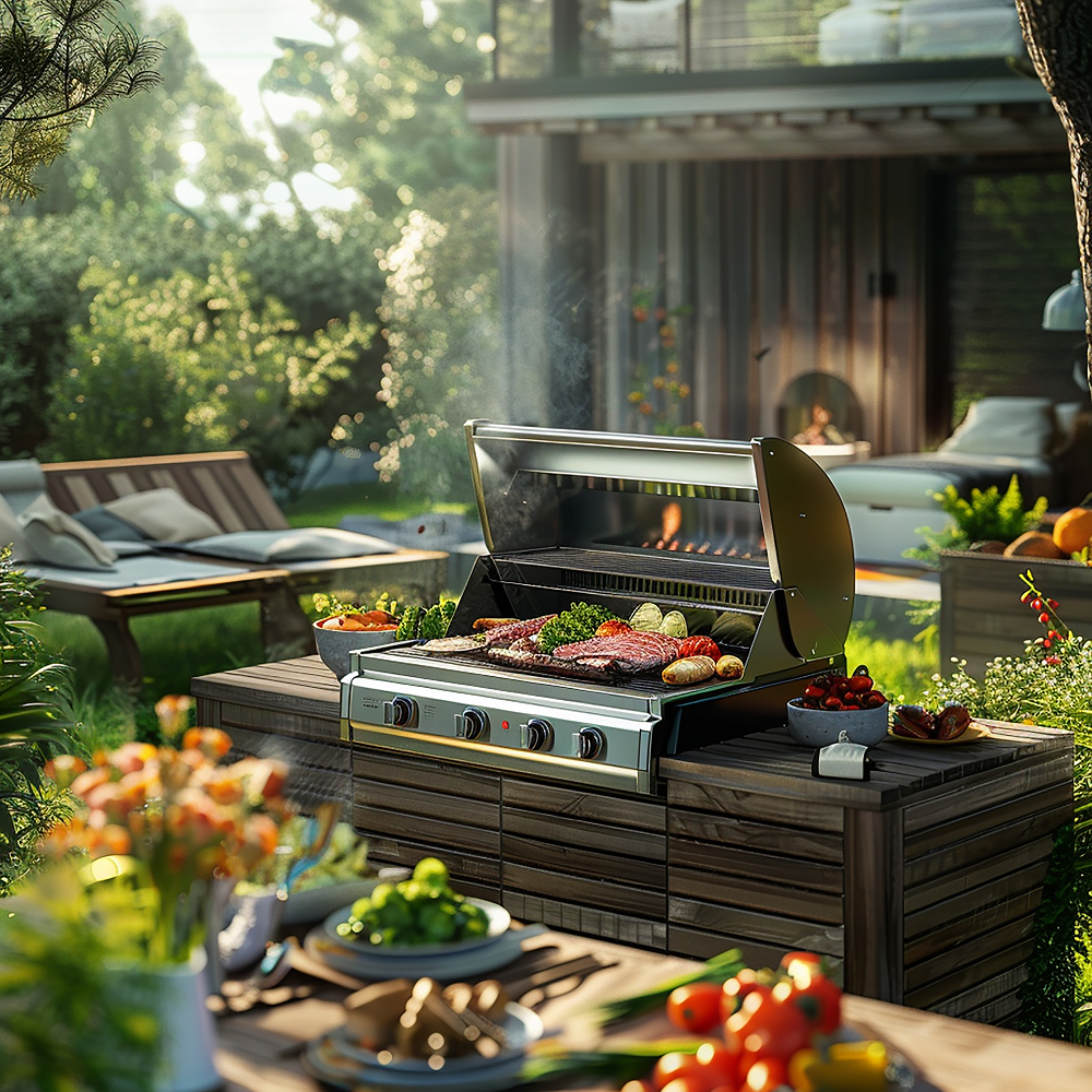 Built-In Gas Grill Station